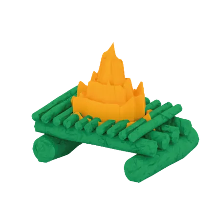 Bonfire  3D Illustration