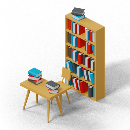 Book Shelf  3D Icon