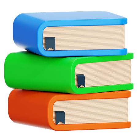 Book Stack  3D Icon