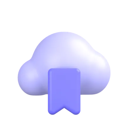 Bookmark Cloud  3D Icon