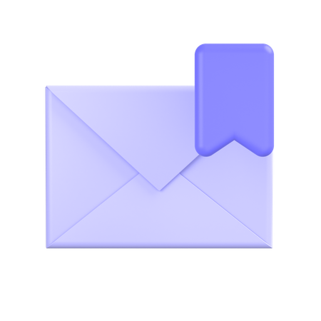 Bookmark Mail  3D Icon