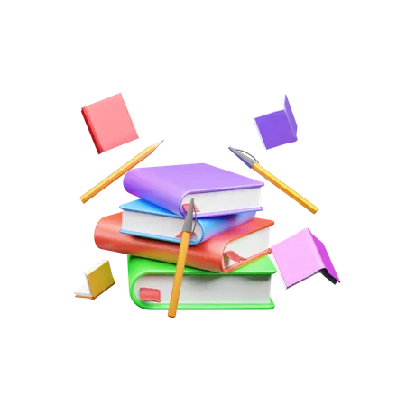 Books  3D Icon