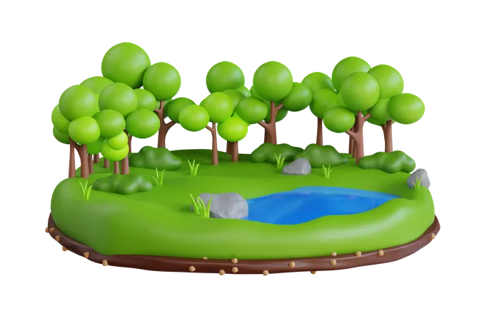 Bosque  3D Icon