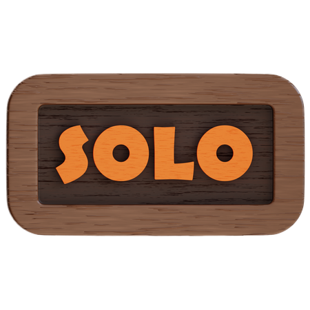 Botão solo  3D Icon