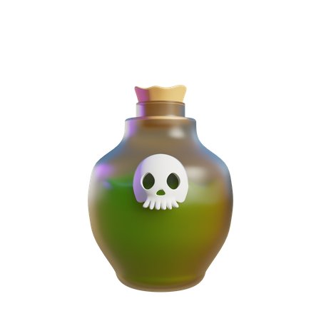 Botella de veneno  3D Icon