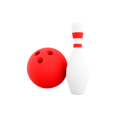 Boule de bowling et épingle  3D Icon