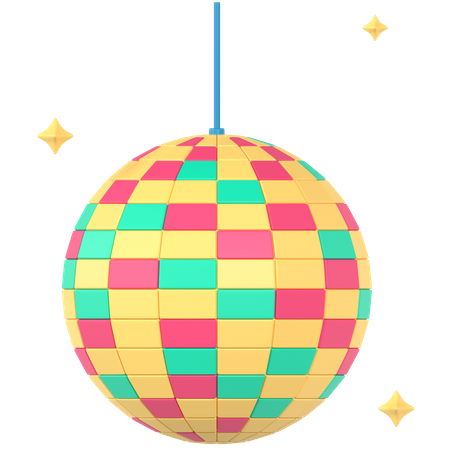 Boule disco  3D Icon