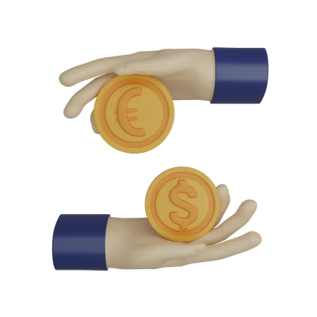 Échange financier  3D Icon