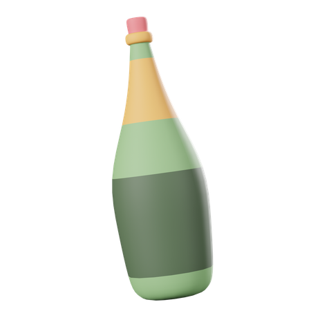 Bouteille d'alcool  3D Icon