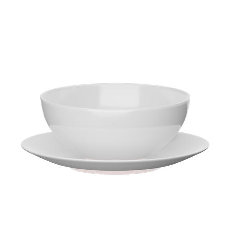 Bowl and dish  3D Icon