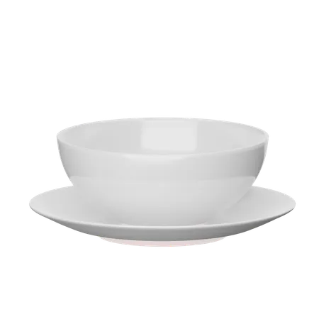 Bowl and dish  3D Icon