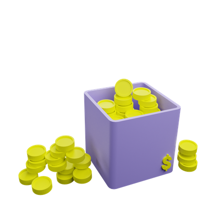 Münzbox  3D Icon