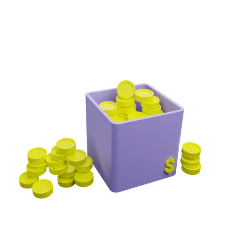 Münzbox  3D Icon