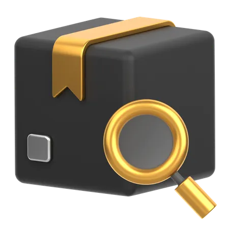 Box With Magnify  3D Icon