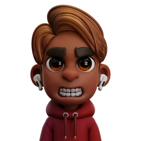 BOY WITH AIRPODS  3D Icon