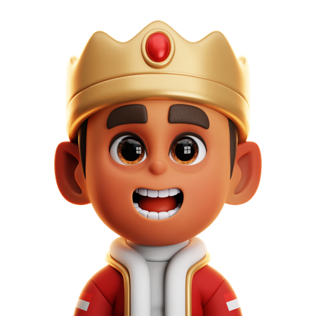 BOY WITH CROWN  3D Icon