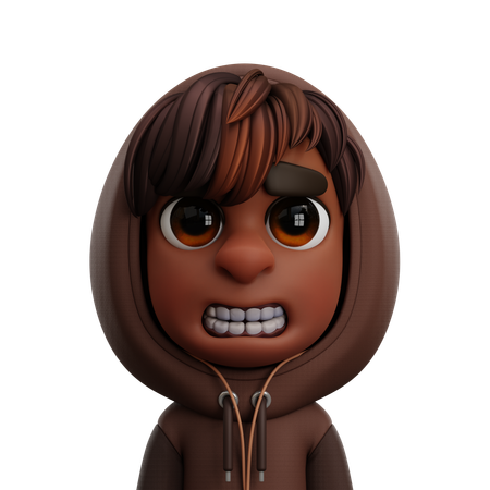 BOY WITH HOODIE  3D Icon