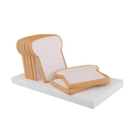 Bread  3D Icon