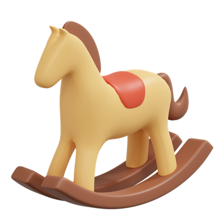 Brinquedo de cavalo de madeira  3D Icon