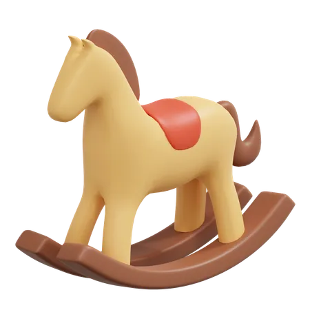 Brinquedo de cavalo de madeira  3D Icon