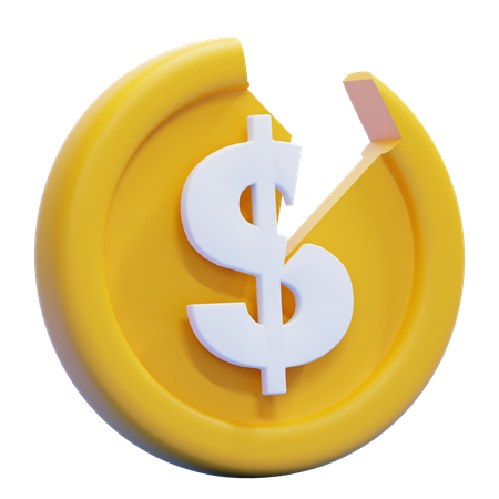 BROKEN COIN  3D Icon