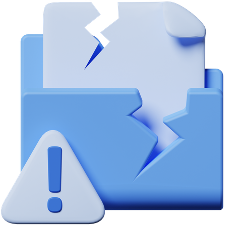 Broken File  3D Icon