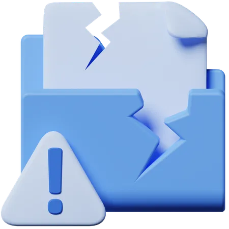 Broken File  3D Icon