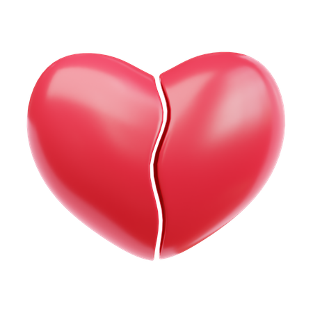 Broken Heart  3D Icon