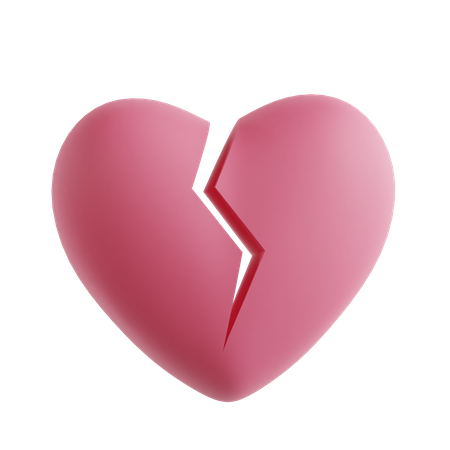 Broken Heart  3D Icon