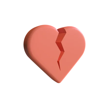 Broken Heart  3D Illustration