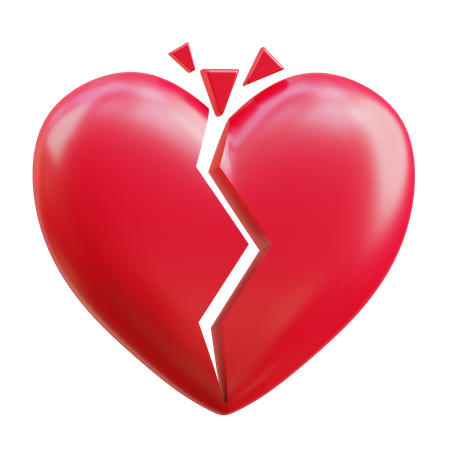 Broken Heart  3D Icon