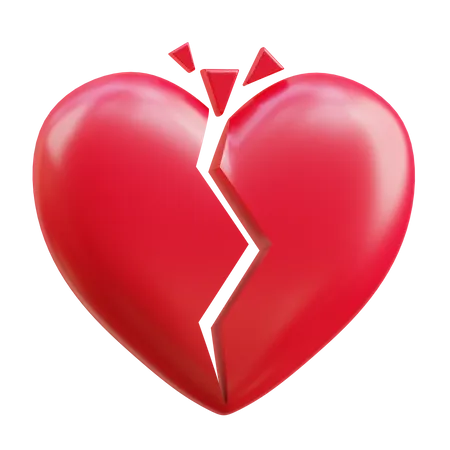 Broken Heart  3D Icon