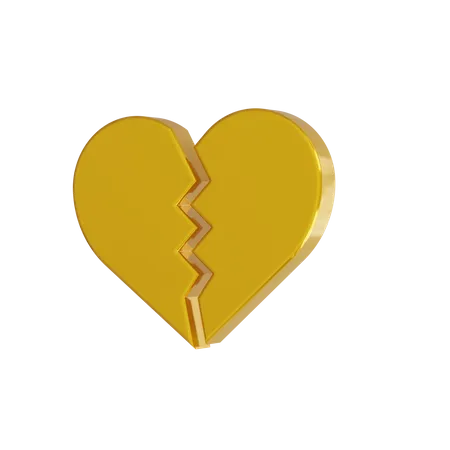 Broken Heart  3D Icon