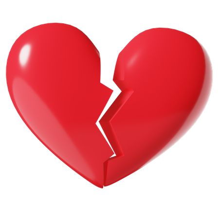 Broken Heart  3D Icon