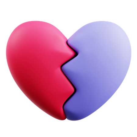 Broken Heart  3D Icon