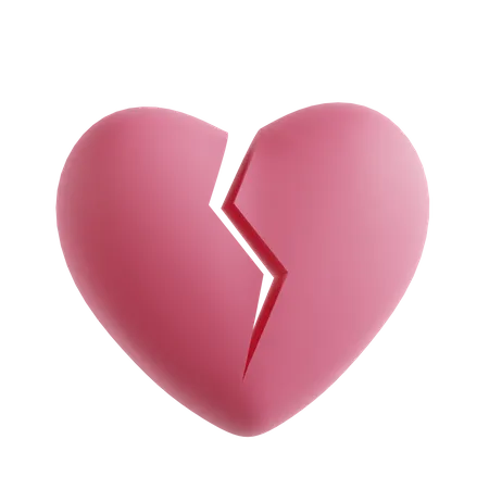 Broken Heart  3D Icon