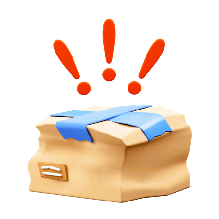 Broken package  3D Icon