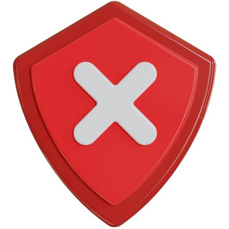 Broken shield  3D Icon