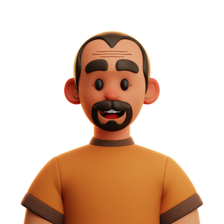 BROWN SHIRT MAN  3D Icon