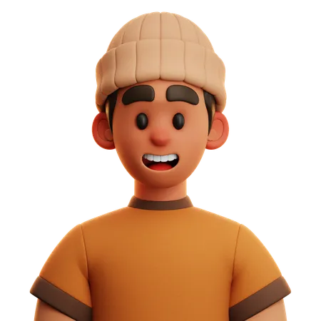 BROWN SHIRT MAN  3D Icon