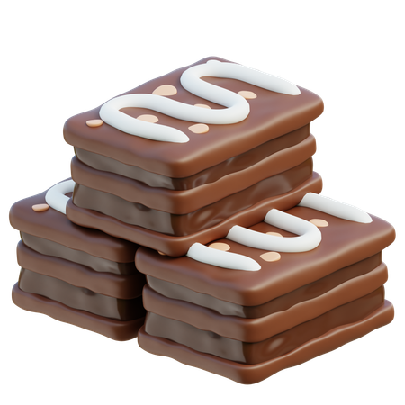 Brownies de chocolate  3D Icon