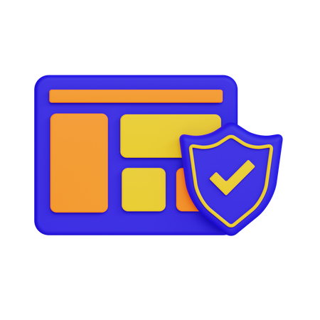 Browser Security  3D Illustration