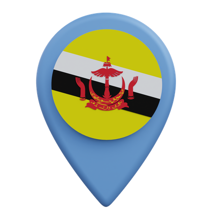 Ubicación de brunei  3D Icon