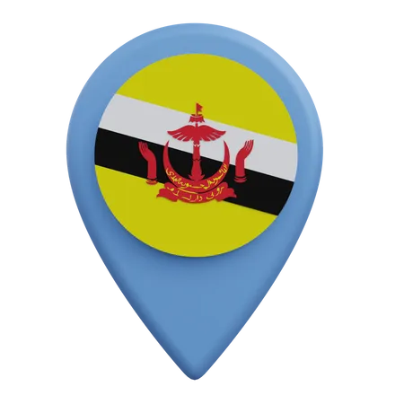 Ubicación de brunei  3D Icon