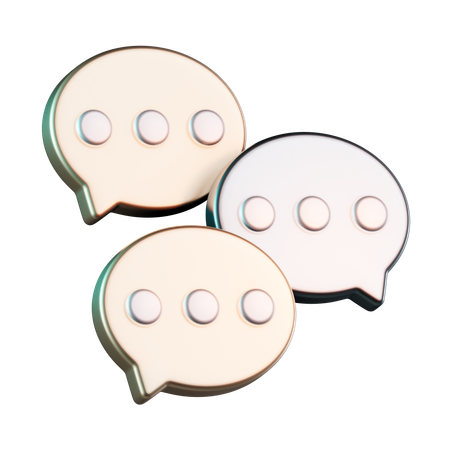 Bubble Chat  3D Icon