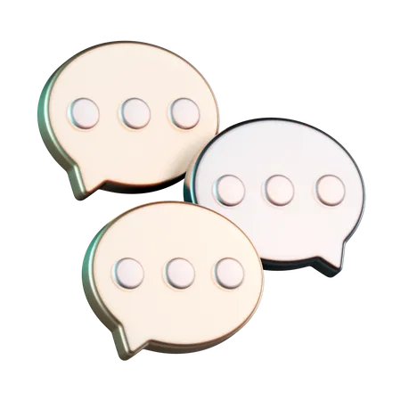 Bubble Chat  3D Icon