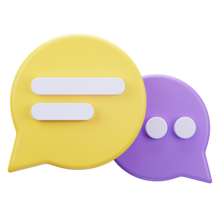 Bubble Chat  3D Icon