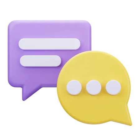 Bubble Chat  3D Icon