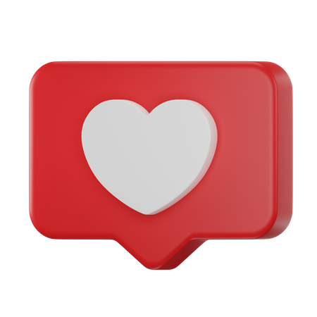 Blase Chat Liebe Herzform  3D Icon