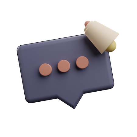 Bubble Chat mit Glocke  3D Icon